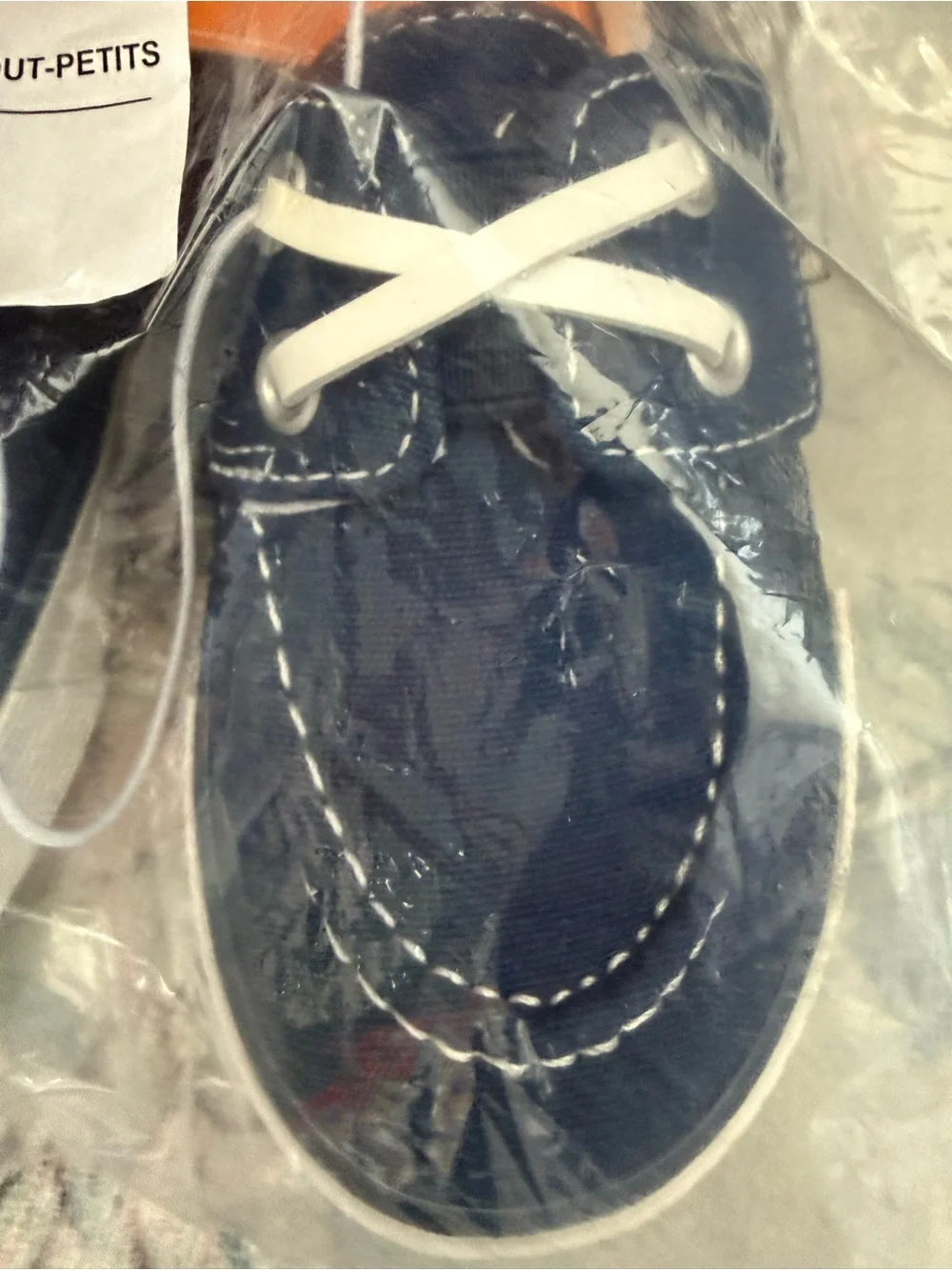 Gymboree Navy Toddler Boat Shoes with White Laces